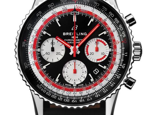 The red elements on the dial make the timepiece very dynamic.